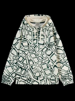All over printed hoodie-Scotch & Soda Online