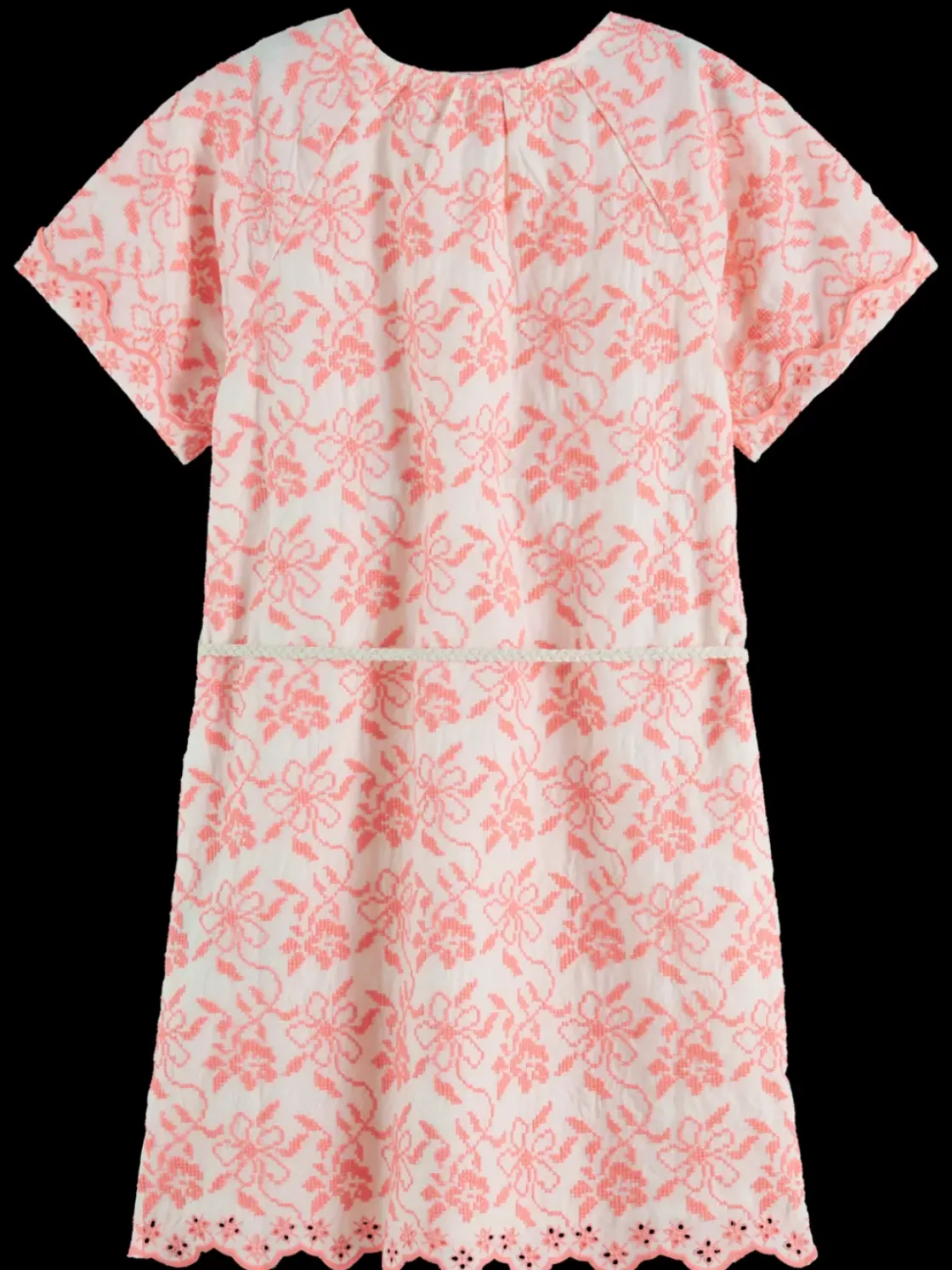 All-over embroidered & belted dress-Scotch & Soda New