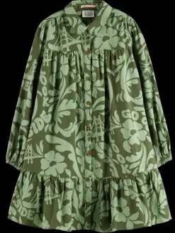 ALLOVER PRINTED LIGHTWEIGHT FLANNEL SHIRT DRESS-Scotch & Soda Sale