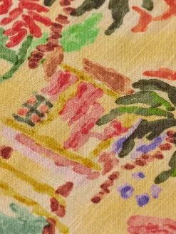 All-over printed short-sleeved linen blend dress-Scotch & Soda Outlet