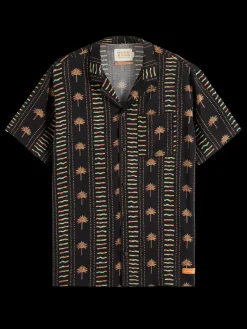 Allover printed viscose short sleeve shirt-Scotch & Soda Discount