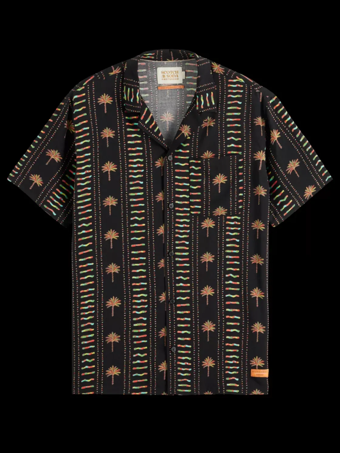 Allover printed viscose short sleeve shirt-Scotch & Soda Discount
