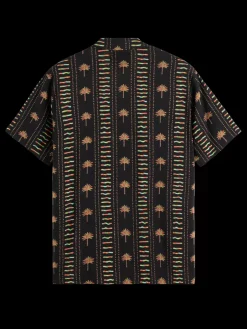 Allover printed viscose short sleeve shirt-Scotch & Soda Discount