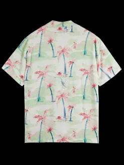 Allover printed viscose short sleeve shirt-Scotch & Soda Discount