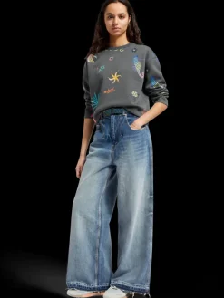 BOXY FIT EMBROIDERED SWEATSHIRT-Scotch & Soda Sale