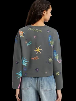 BOXY FIT EMBROIDERED SWEATSHIRT-Scotch & Soda Sale