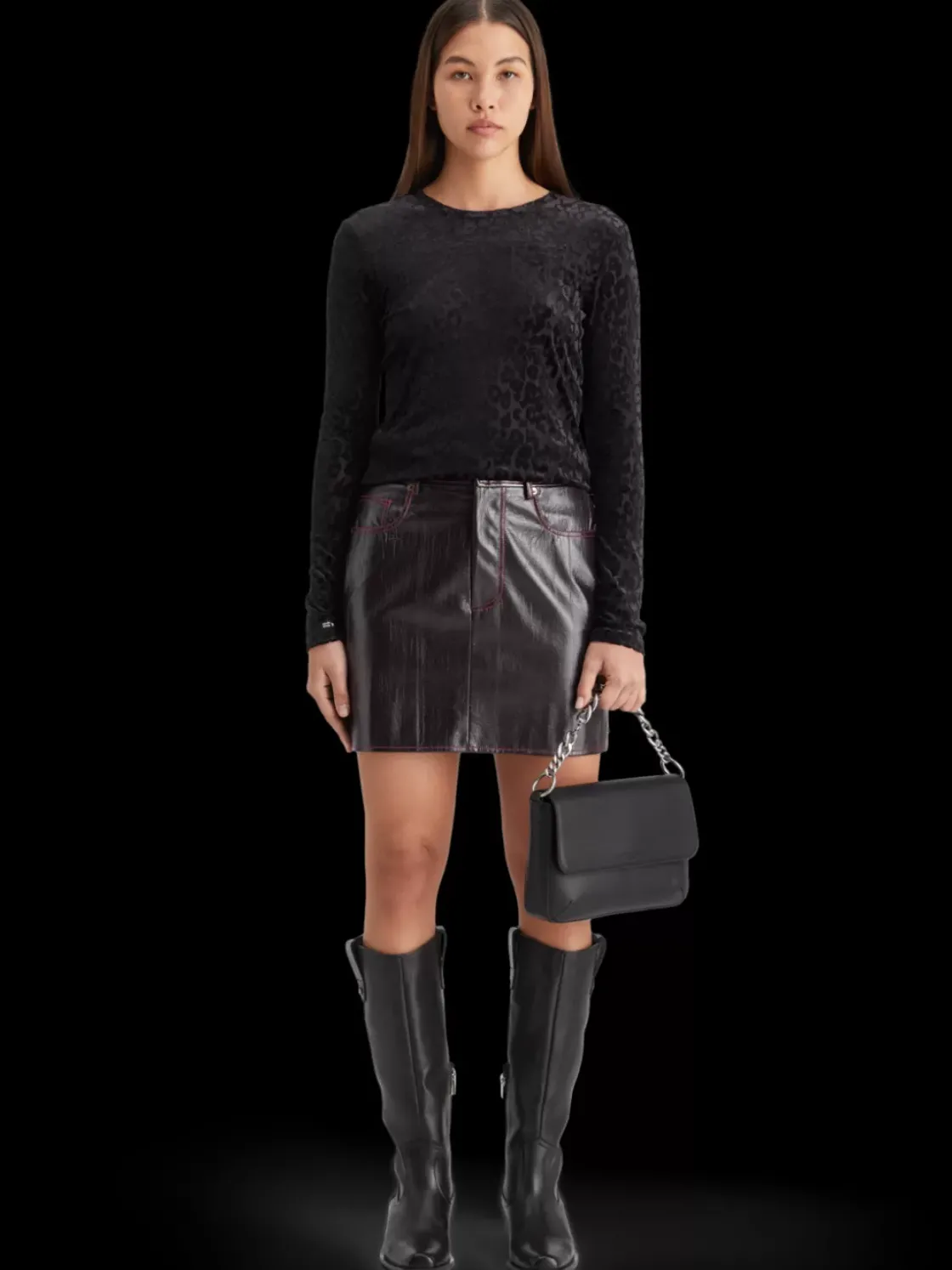 Burn out aop long sleeve t-shirt-Scotch & Soda Discount