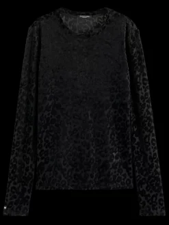 Burn out aop long sleeve t-shirt-Scotch & Soda Discount