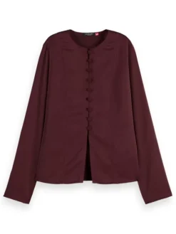 BUTTON DOWN CREPE SHIRT-Scotch & Soda New