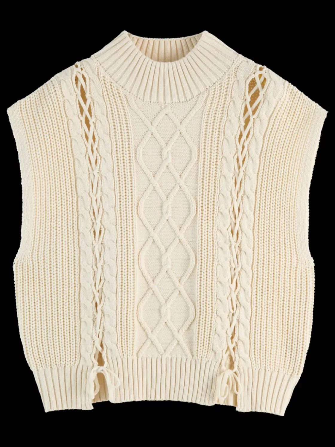 CABLE STITCH FUNNEL NECK SPENCER-Scotch & Soda Hot