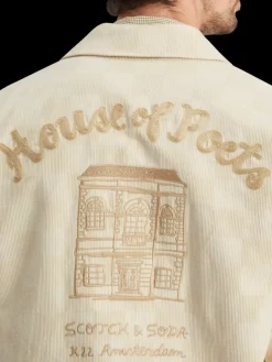 Check-patterned corduroy college jacket-Scotch & Soda Online