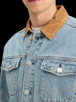 CORD COLLAR INDIGO TEDDY JACKET-Scotch & Soda Hot