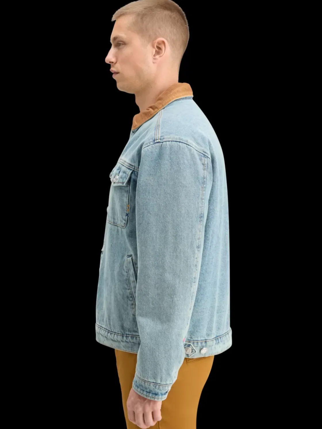 CORD COLLAR INDIGO TEDDY JACKET-Scotch & Soda Hot