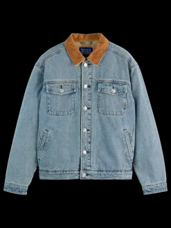 CORD COLLAR INDIGO TEDDY JACKET-Scotch & Soda Hot