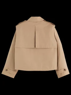 Cotton blend short trenchcoat-Scotch & Soda Hot