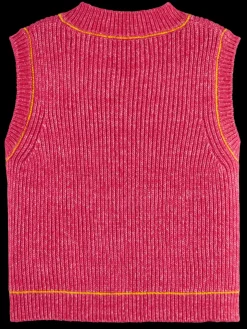COTTON TRIPLE YARN V-NECK VEST-Scotch & Soda Clearance