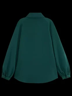 CREPE PEASANT SLEEVE OVERSHIRT-Scotch & Soda Online