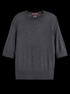 CREW NECK SHORT SLEEVED PULLOVER-Scotch & Soda New