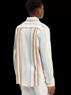 Crinkled voile stripe shirt-Scotch & Soda New