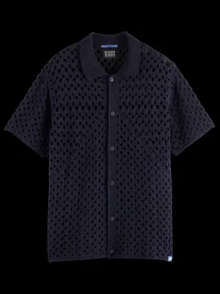 Crochet knitted polo short sleeve-Scotch & Soda Sale