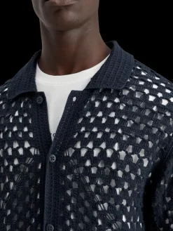 Crochet knitted polo short sleeve-Scotch & Soda Sale