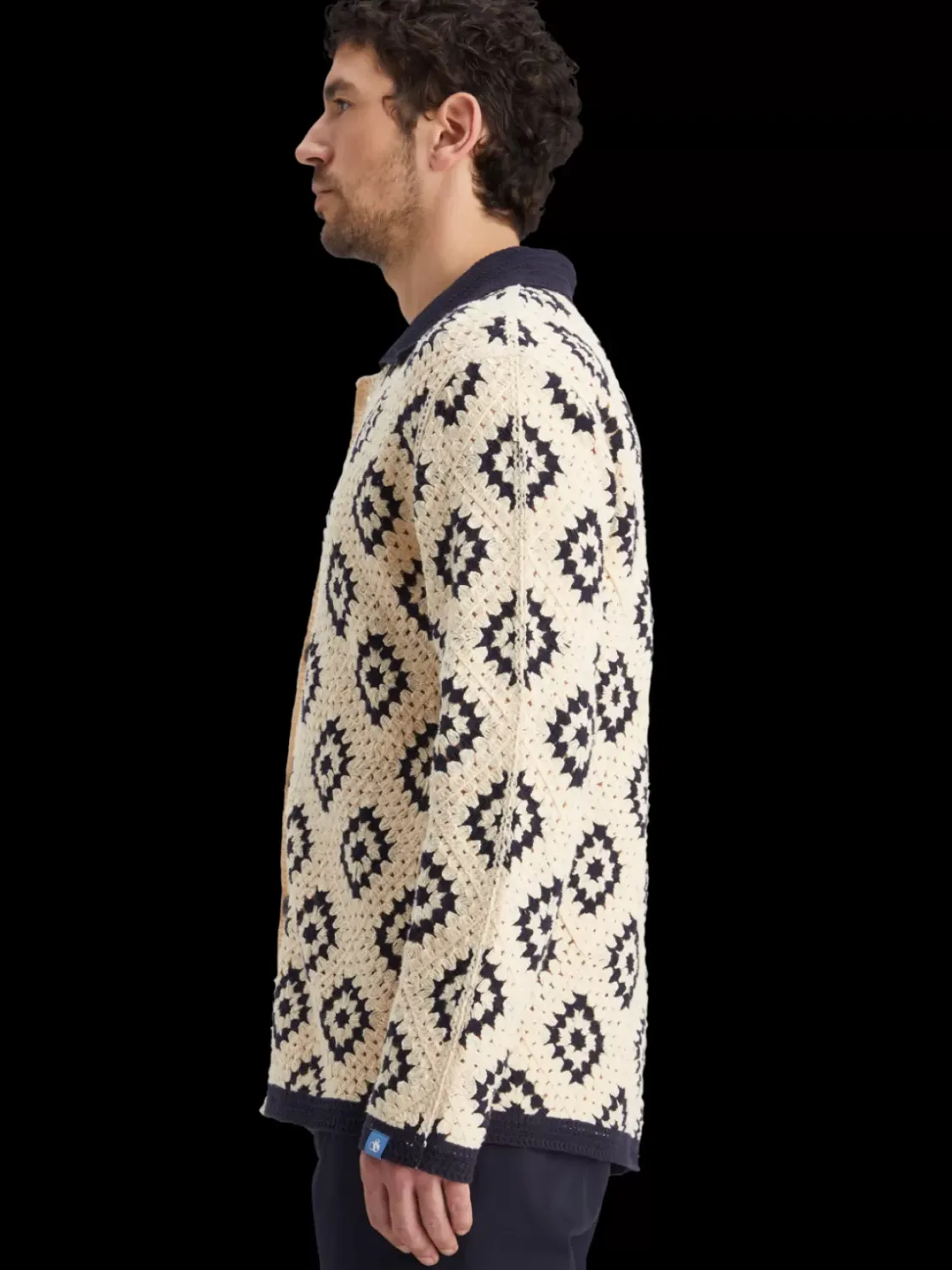 Crochet knitted shirt long sleeves-Scotch & Soda Online