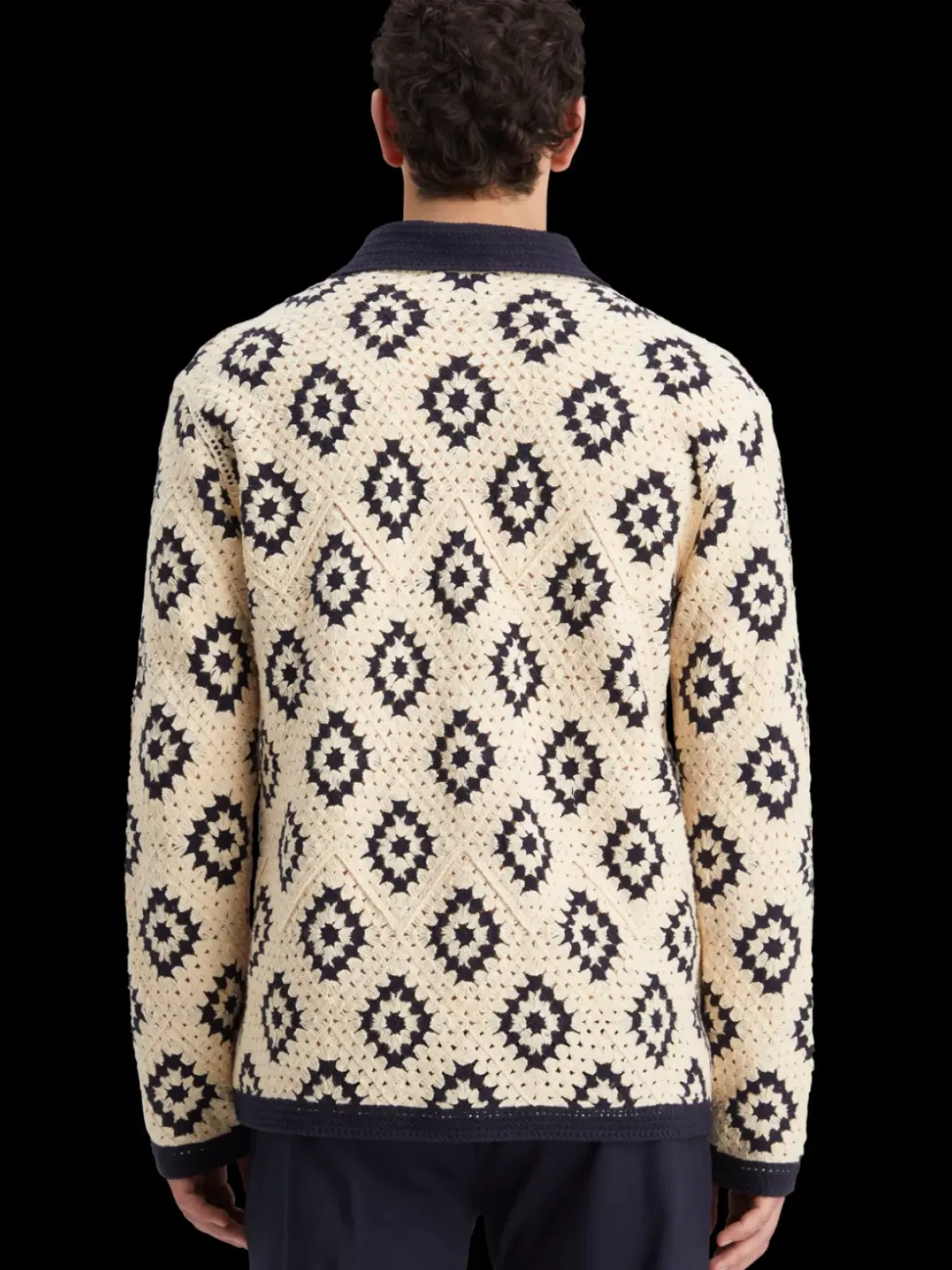 Crochet knitted shirt long sleeves-Scotch & Soda Online