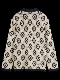 Crochet knitted shirt long sleeves-Scotch & Soda Online