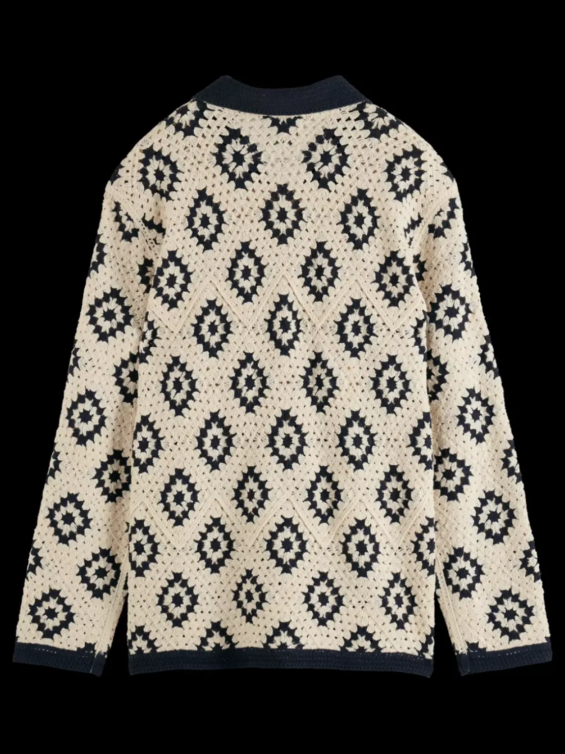 Crochet knitted shirt long sleeves-Scotch & Soda Online