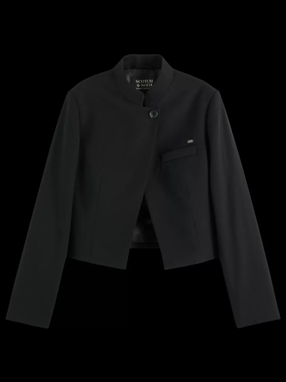 CROPPED TAILORED GABARDINE BLAZER-Scotch & Soda Sale