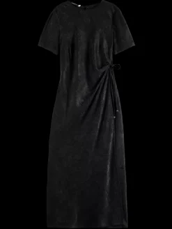 Crushed Satin Wrap Dress-Scotch & Soda Fashion