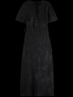 Crushed Satin Wrap Dress-Scotch & Soda Fashion