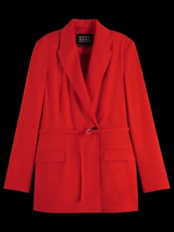 DB BLAZER WITH BELT DETAIL-Scotch & Soda Outlet