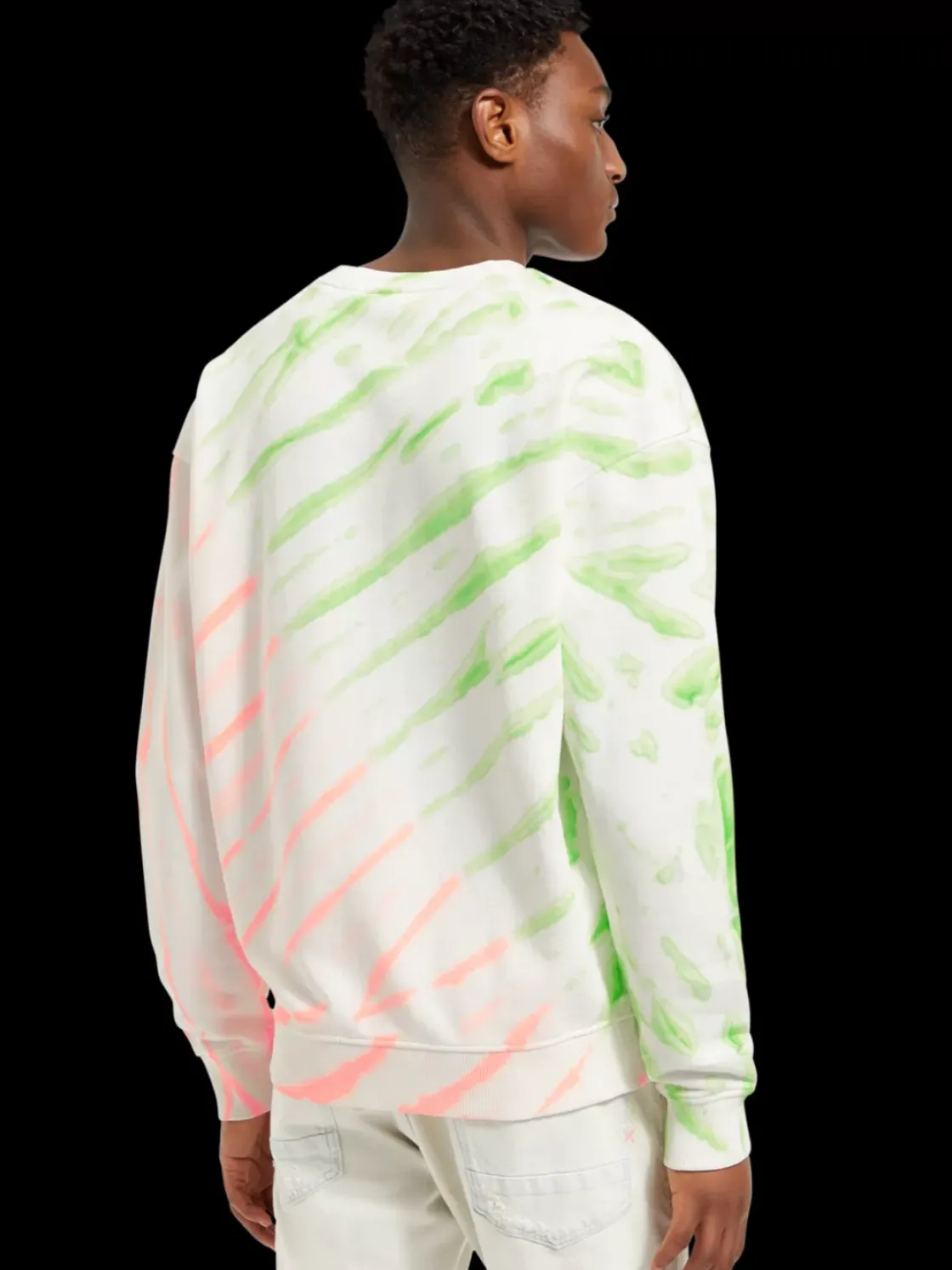 Diagonal tie-dyed sweatshirt-Scotch & Soda Online