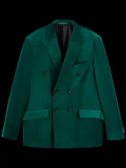DOUBLE-BREASTED VELVET PARTY BLAZER-Scotch & Soda Fashion