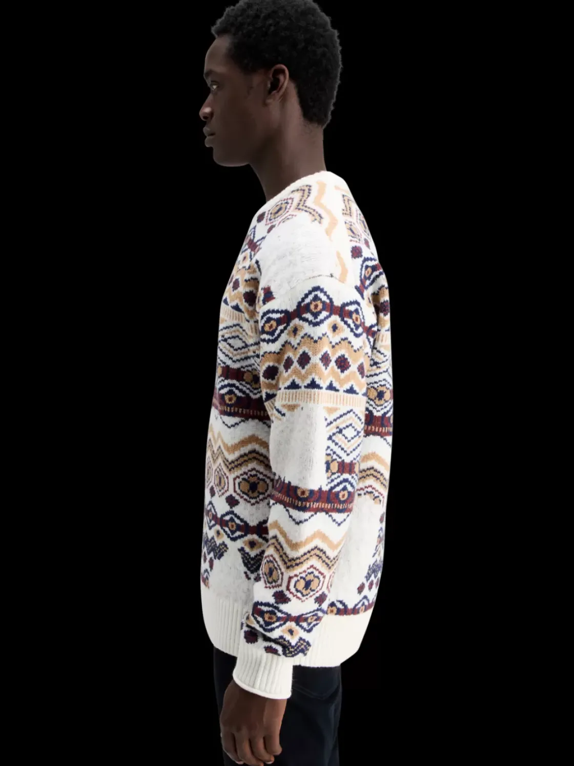 Dropped shoulder jacquard all over-Scotch & Soda New