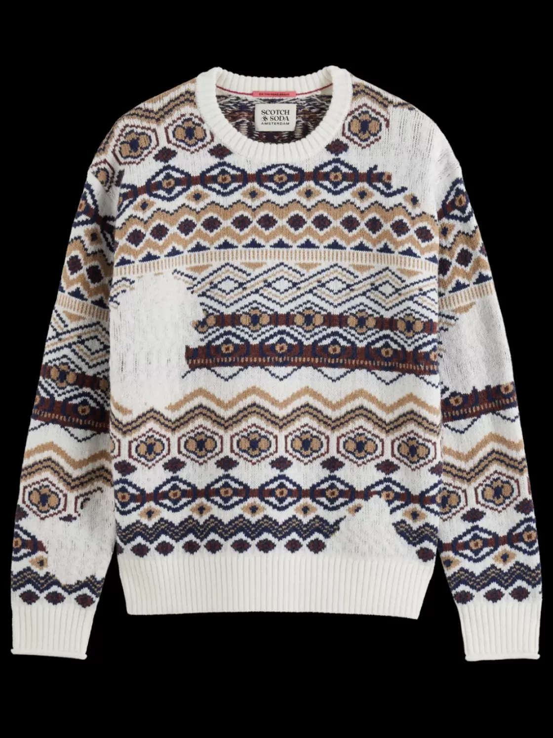 Dropped shoulder jacquard all over-Scotch & Soda New