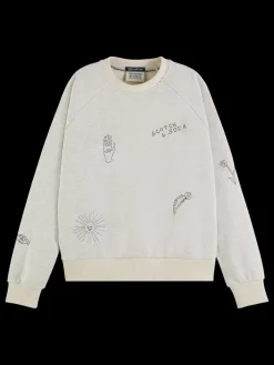 EMBROIDERED RAGLAN RELAXED FIT SWEATSHIRT-Scotch & Soda Hot