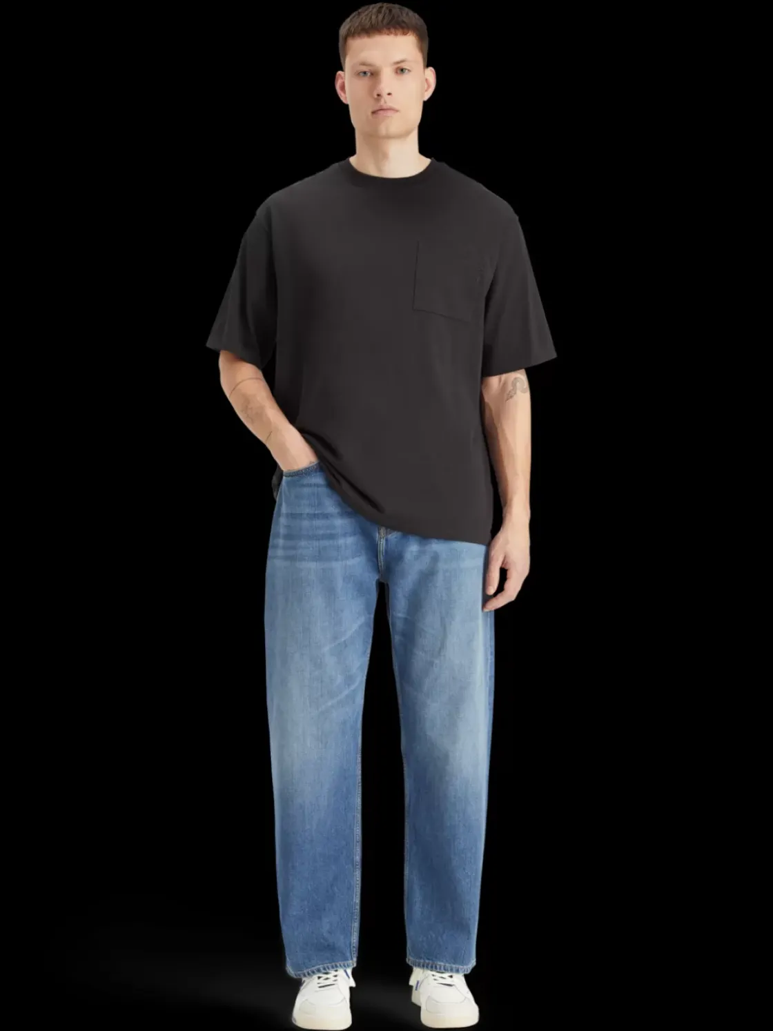 Essential - 3 CROSSES LOOSE FIT POCKET T-SHIRT-Scotch & Soda New