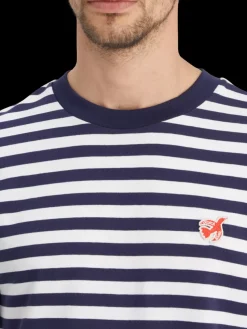 Essential - the free spirit peace bird striped t-shirt-Scotch & Soda Clearance