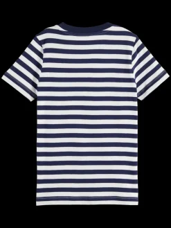 Essential - THE FREE SPIRIT PEACE BIRD STRIPED T-SHIRT-Scotch & Soda Hot