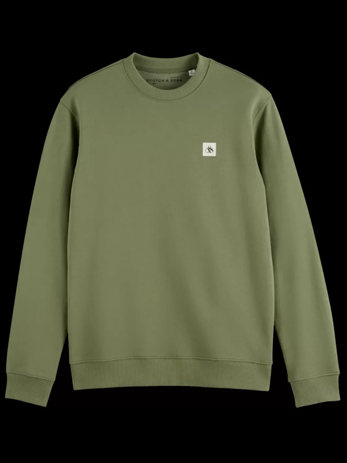 Essential badge crew sweat-Scotch & Soda New