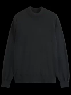 Essential Relaxed fit wool blend mock neck sweater-Scotch & Soda New