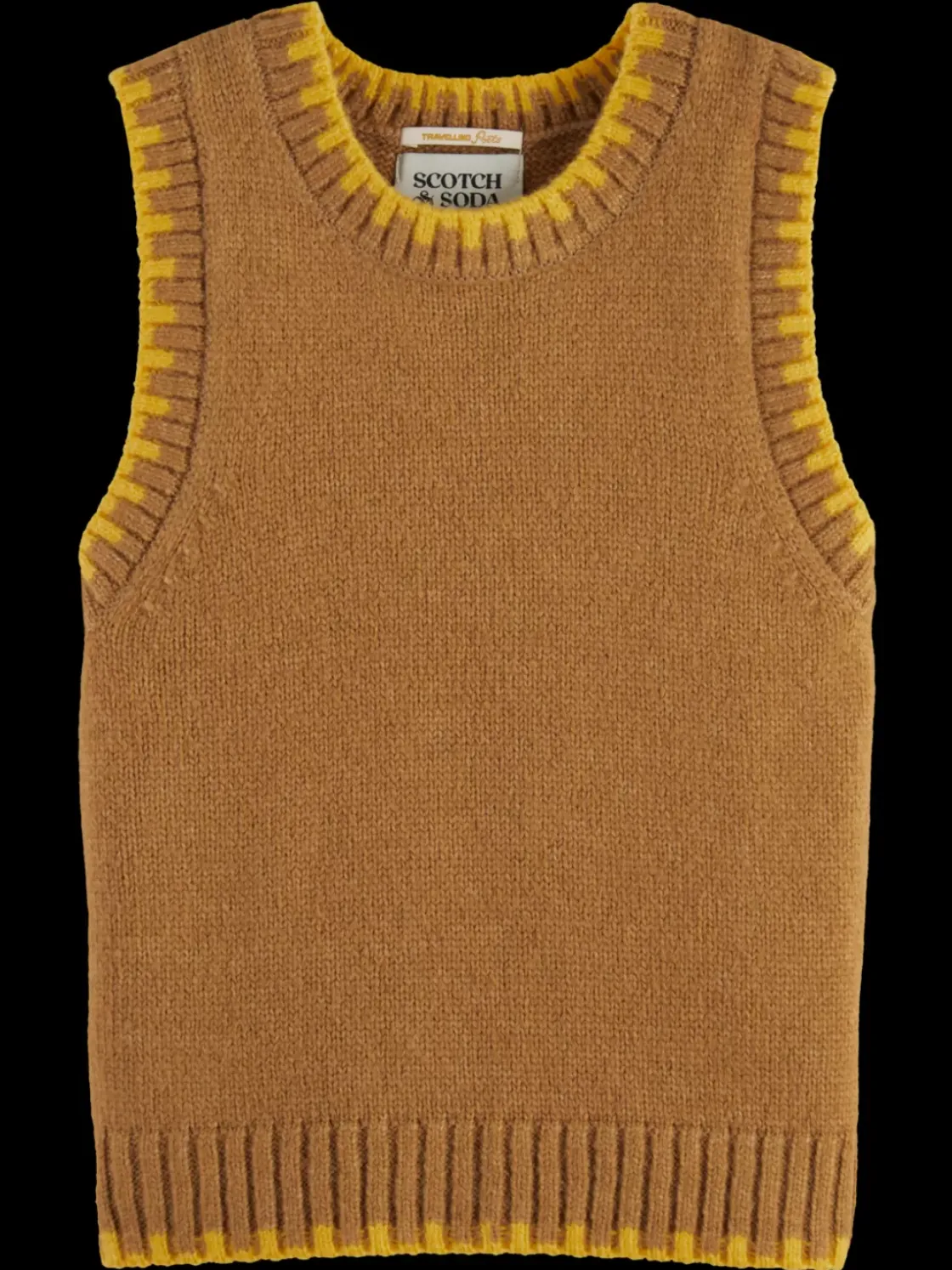 FLUFFY BLANKET STITCH VEST-Scotch & Soda Fashion