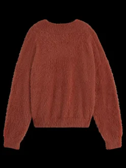 FLUFFY V-NECK RELAXED PULLOVER-Scotch & Soda Hot