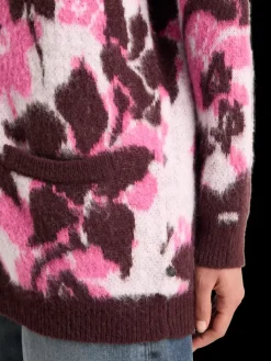 FUZZY JACQUARD MID LENGTH CARDIGAN-Scotch & Soda New