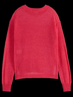 FUZZY OPEN KNIT RELAXED PULLOVER-Scotch & Soda Fashion