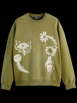 GARMENT DYED ARTWORK SWEATSHIRT-Scotch & Soda Discount