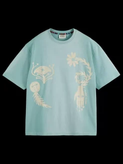 GARMENT DYED FRONT BACK ARTWORK T-SHIRT-Scotch & Soda New