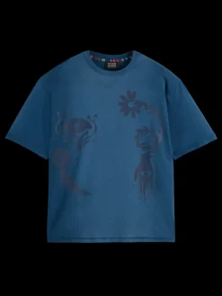GARMENT DYED FRONT BACK ARTWORK T-SHIRT-Scotch & Soda New